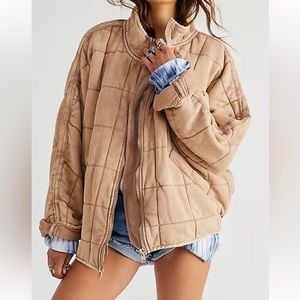 Free People Dolman Quilted Knit Jacket